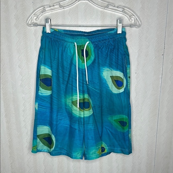❤️ 🆕 Peacock Patterned boys Shorts medium - Picture 2 of 6